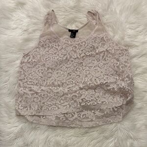 H&M Lace Tank Top - Light Pink